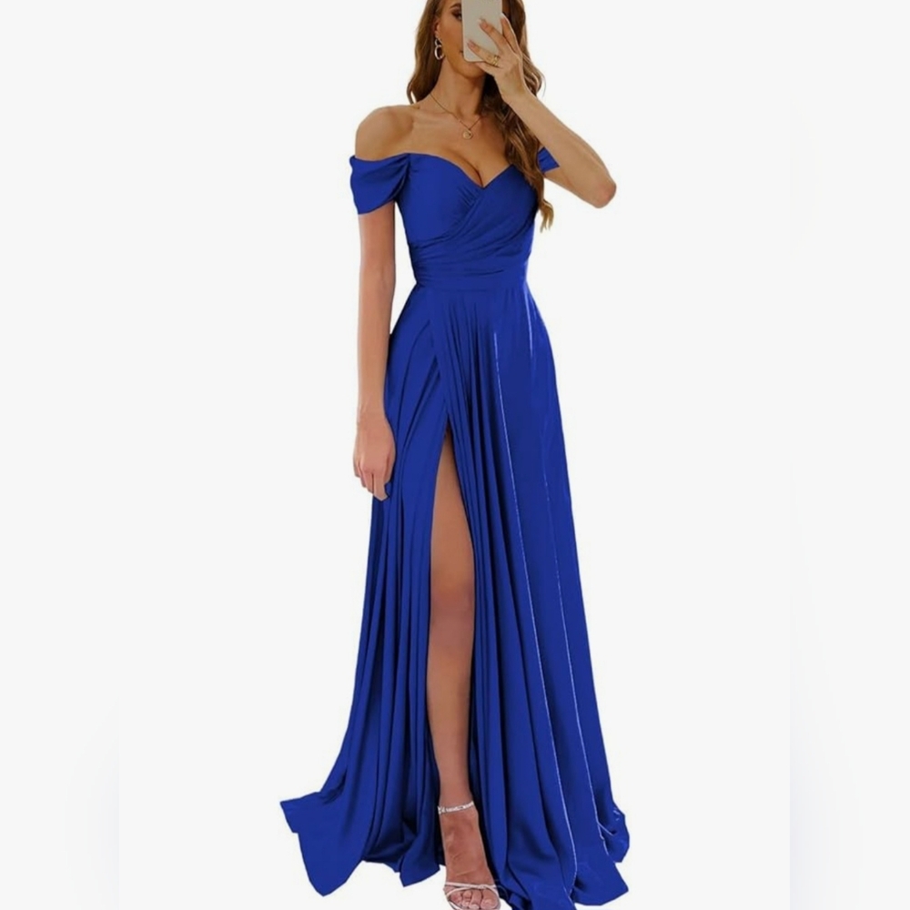 Bridesmaid Formal Satin Evening dress